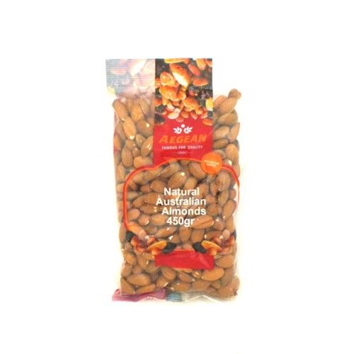 ALMONDS NATURAL AEGEAN 450g