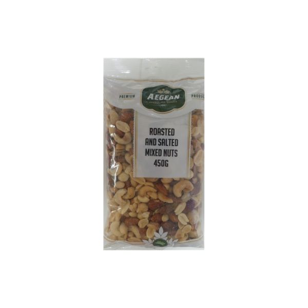 NUT MIX ROASTED SALTED AEGEAN 450g