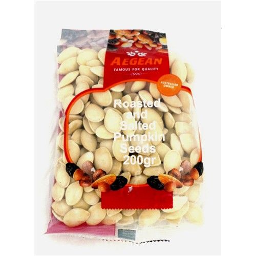 PUMPKIN SEEDS ROASTED SALTED AEGEAN 200g