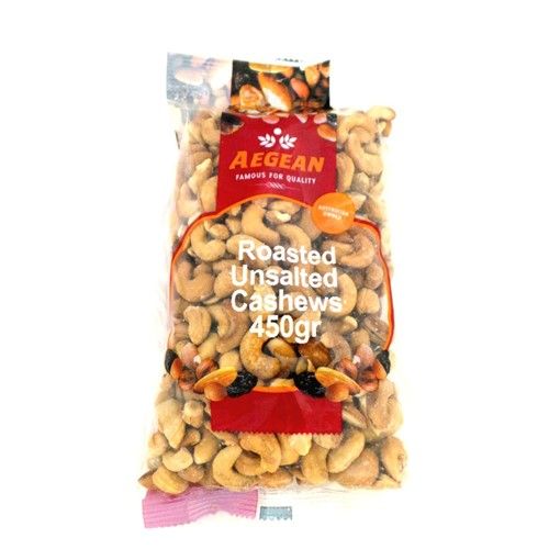 CASHEWS ROASTED UNSALTED AEGEAN 500g