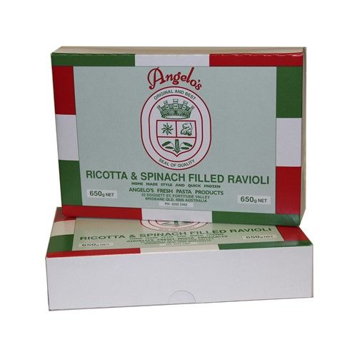 ANGELOS RICOTTA & SPINACH RAVIOLI 650g