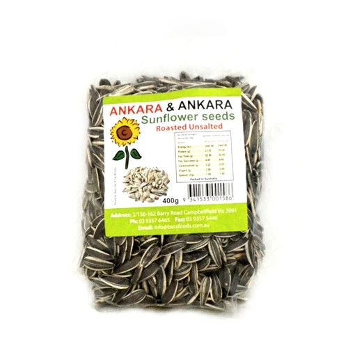 ANKARA SUNFLOWER SEEDS ROASTED UNSALTED 400g