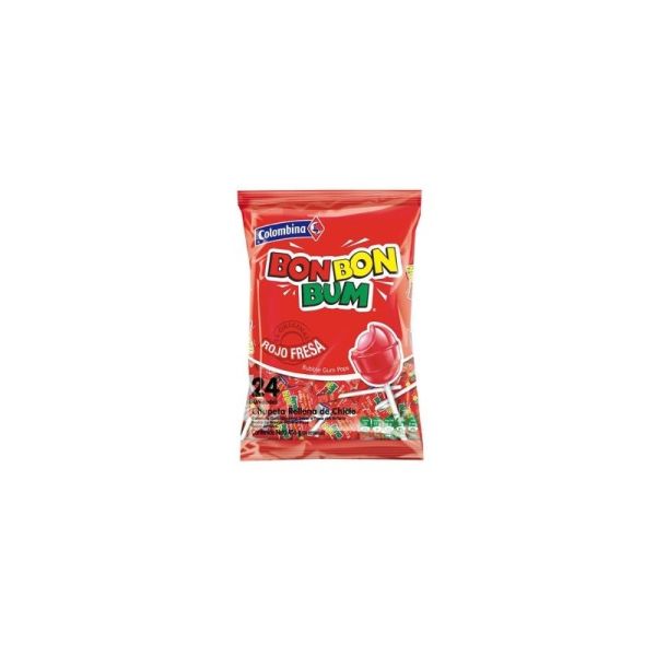 BON BON BUM ROJA FRESA STRAWBERRY x24 456g