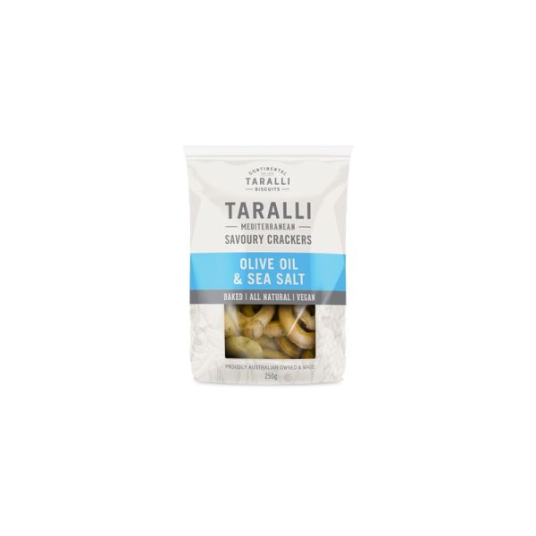 CONTINENTAL TARALLI OLIVE OIL AND SEA SALT 250g