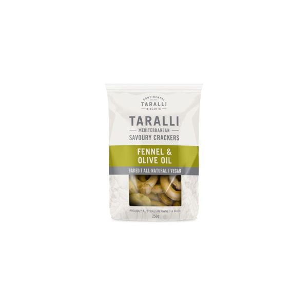 CONTINENTAL TARALLI FENNEL AND OLIVE OIL 250g