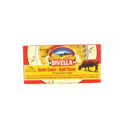 DIVELLA BEEF STOCK CUBES 100g