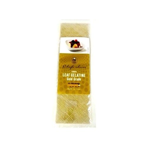 CHEF'S CHOICE GELATINE LEAF GOLD GRADE 24g