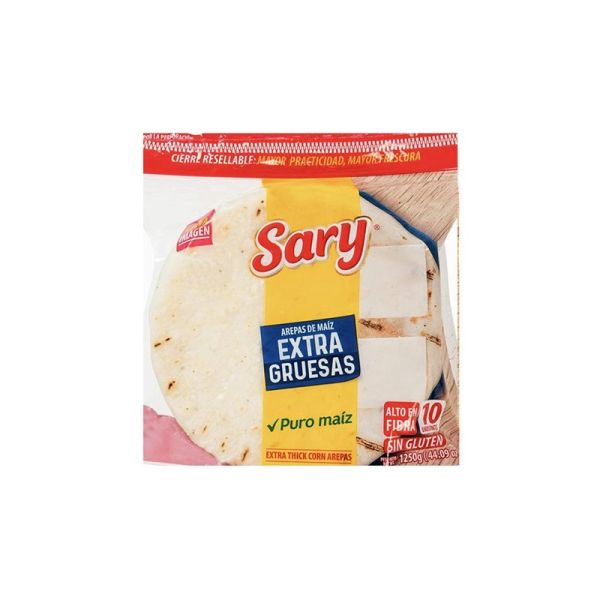 SARY EXTRA THICK (EXTRAGRUESAS) WHITE CORN AREPA 1.2kg