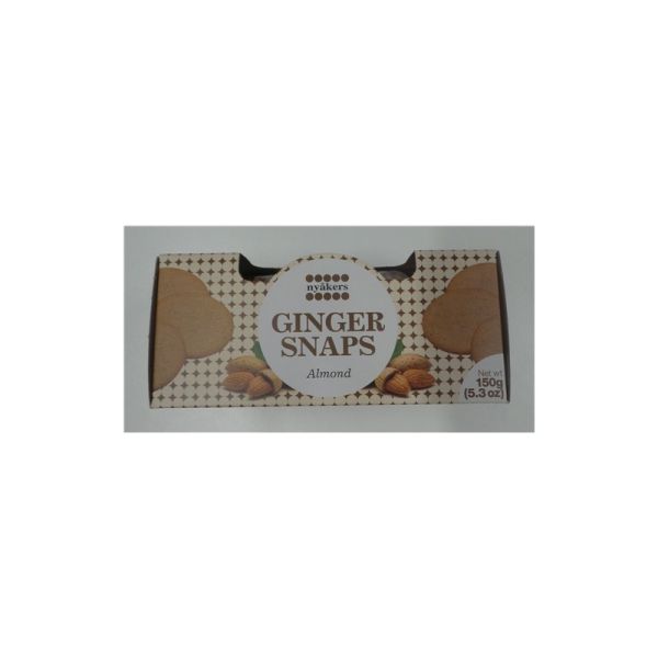 NYAKERS GINGER SNAPS ALMOND 150g