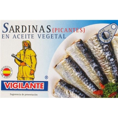 SARDINES HOT SPICED VEG OIL VIGILANTE 120g