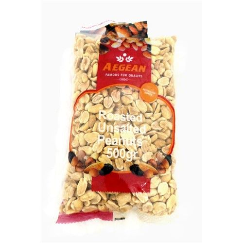 PEANUTS ROASTED UNSALTED AEGEAN 500g