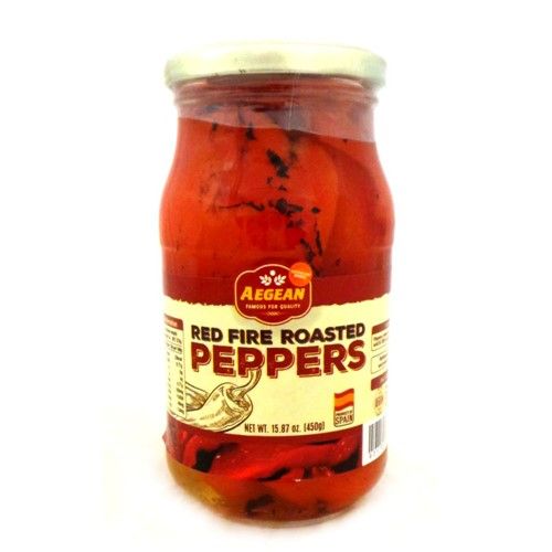 PEPPERS FIRE ROASTED RED AEGEAN 450g