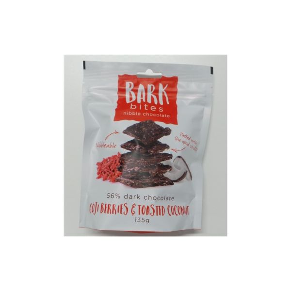 BARK BITE GOJI BERRIERS AND TOASTED COCONUT 135g