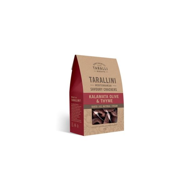 TARALLINI KALAMATA OLIVE AND THYME 125g