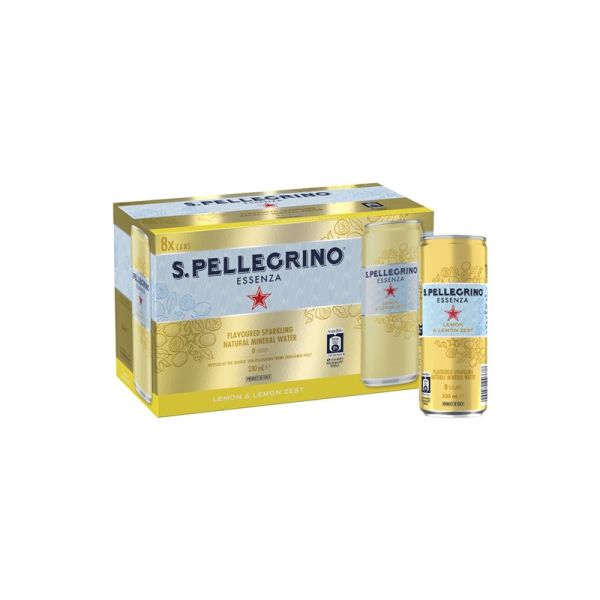 ESSENZA SAN PELLEGRINO LEMON & L ZEST CAN 330ml