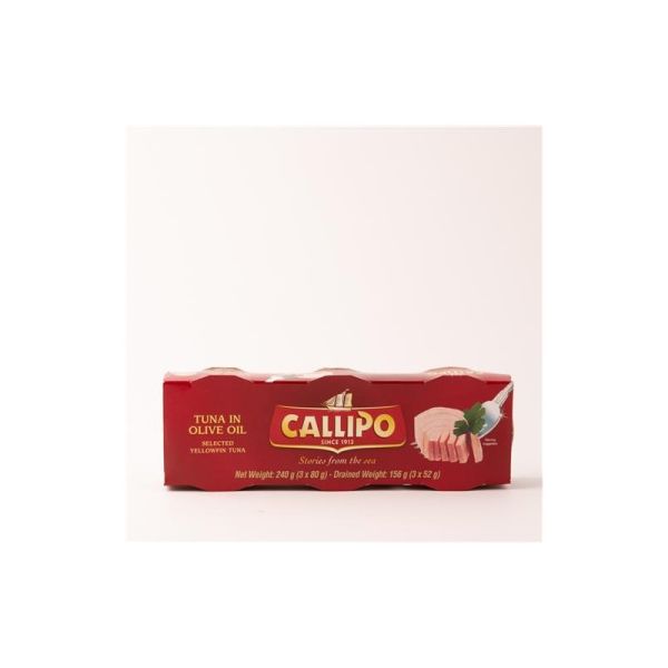 CALLIPO TUNA IN OLIVE OIL 3 PACK 80g