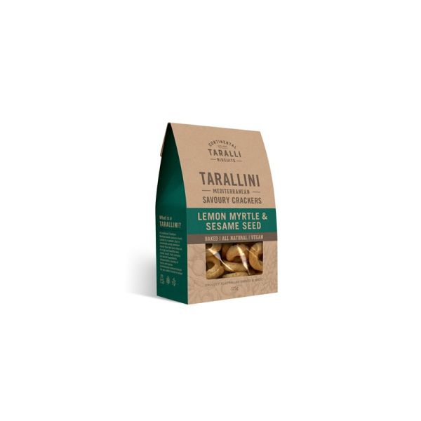 TARALLINI LEMON MYRTLE AND SESAME SEED 125g