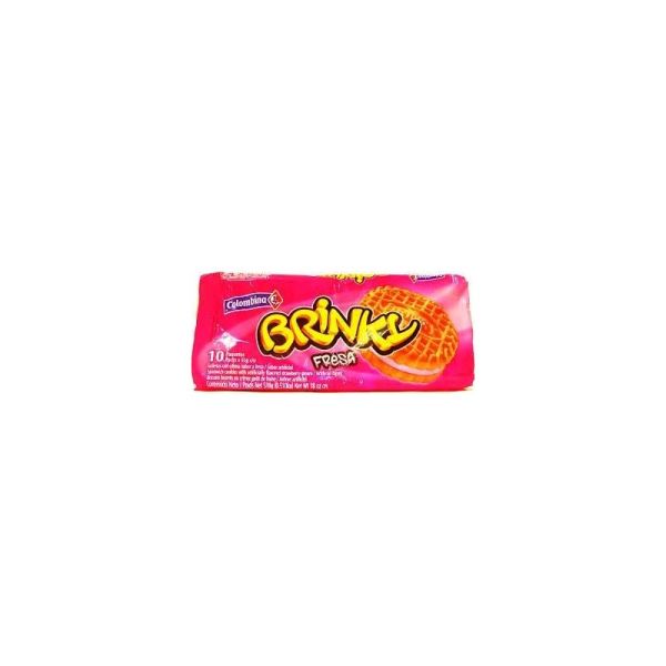 COLOMBINA BRINKY STRAWBERRY BISCUITS x10 510g