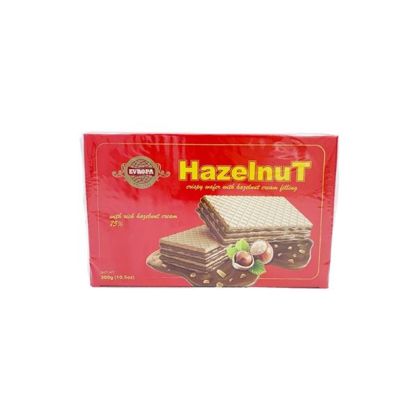 EVROPA CHOC/HAZELNUT WAFERS 300g