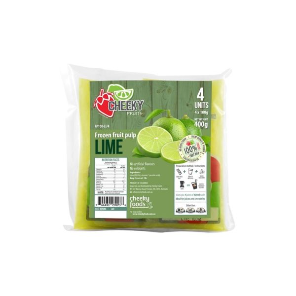 CHEEKY FRUITS FROZEN PULP LIME 4X100g