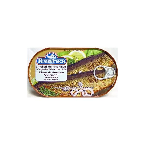 RUGENFISCH SMOKED HERRING FILLETS 190g