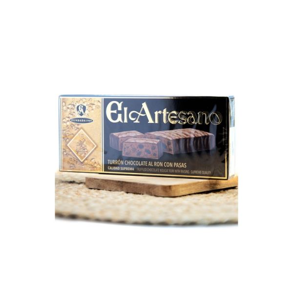 EL ARTESANO CHOCOLATE WITH RUM RAISINS NOUGAT 200g