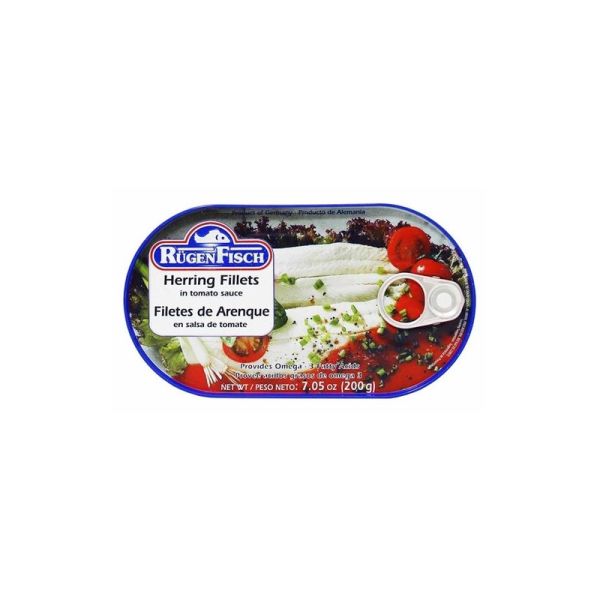 RUGENFISCH FISCH HERRING IN TOMATO SAUCE 200G