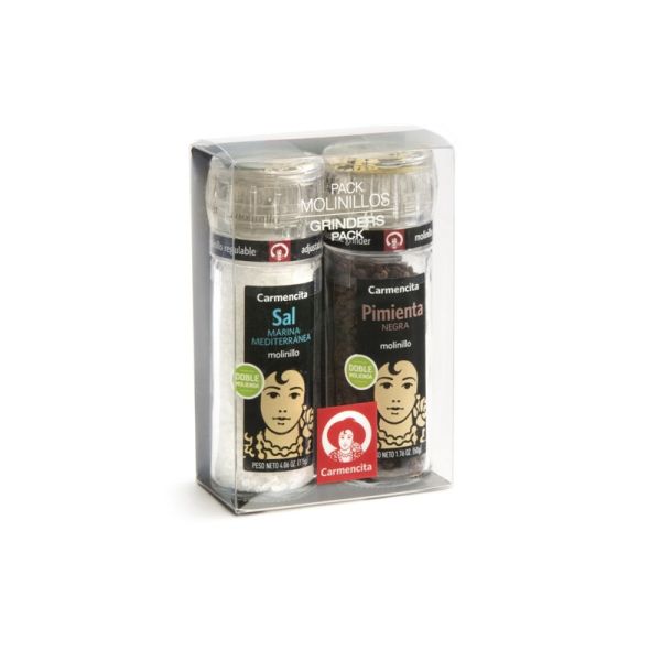 CARMENCITA PACK MOLINILLOS GRINDERS SALT & PEPPER 165g