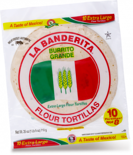 LA BANDERITA TORTILLAS 10""x10 pcs PACKET