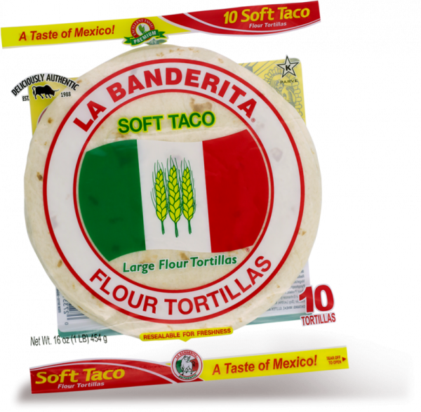 LA BANDERITA TORTILLAS 8""x10 pcs PACKET