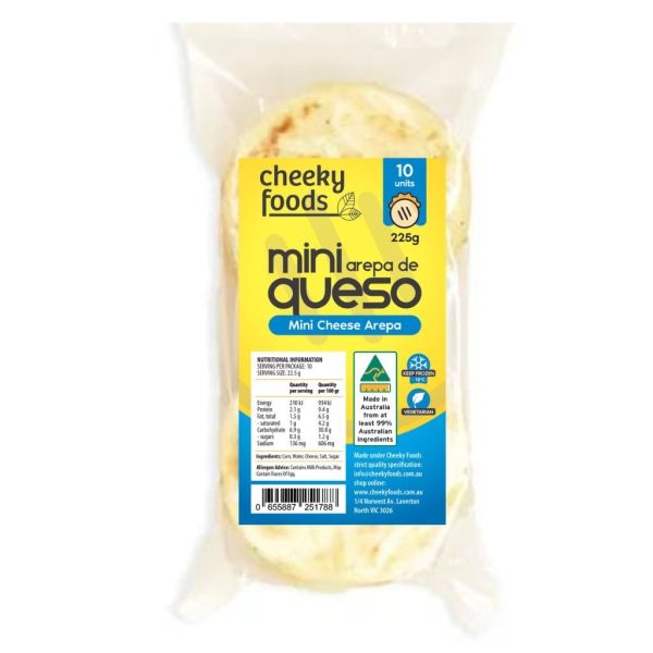 CHEEKY MINI CHEESE AREPA 225g